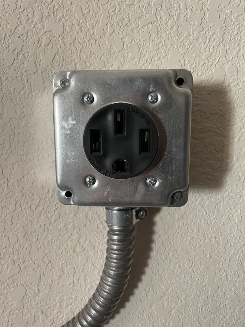 NEMA 14-50 outlet installed for Electrical Panel Upgrade in Joshua Tree